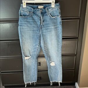 Madewell Medium Blue Distressed jeans